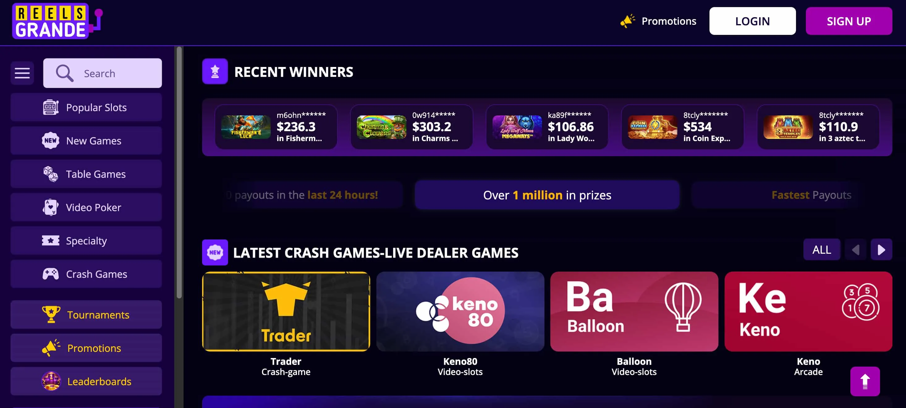 Reels Grande Casino at a Glance Reels Grande Casino at a Glance