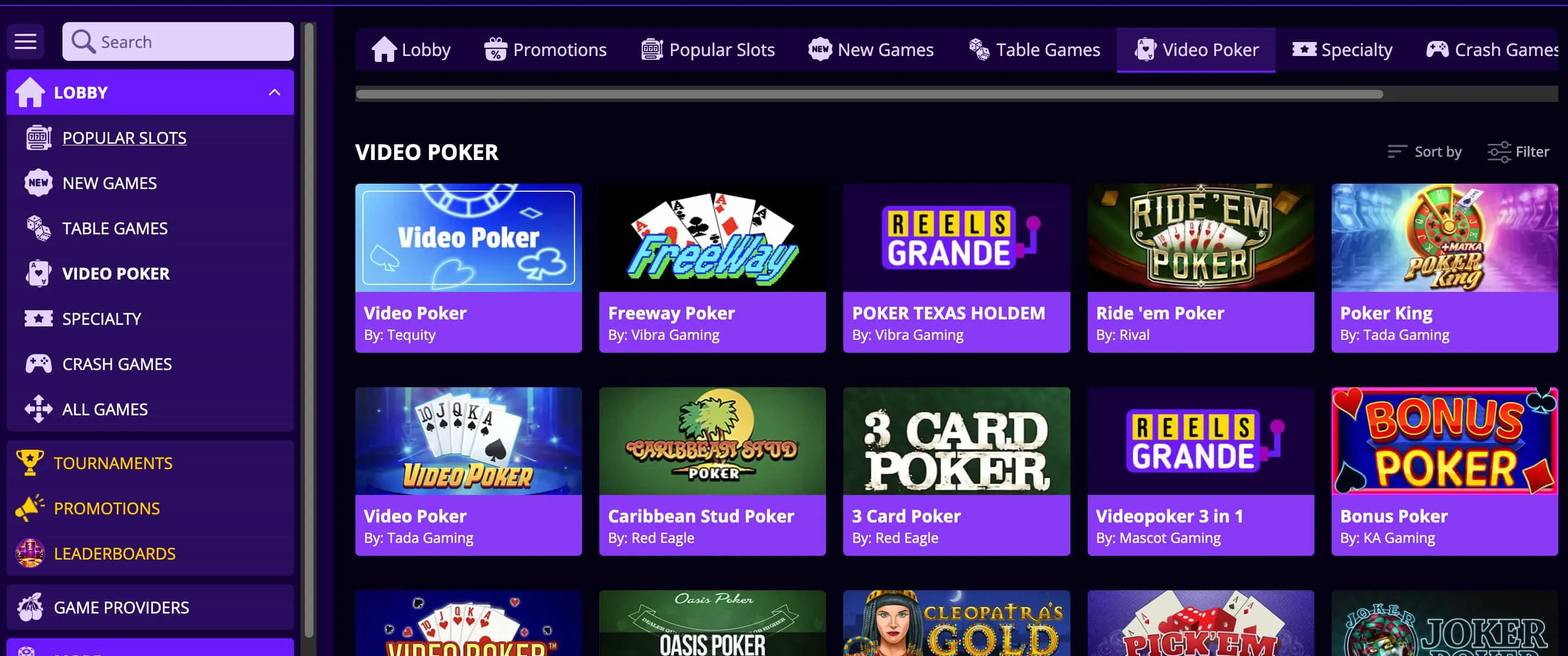 Games and Software Providers Games and Software Providers
